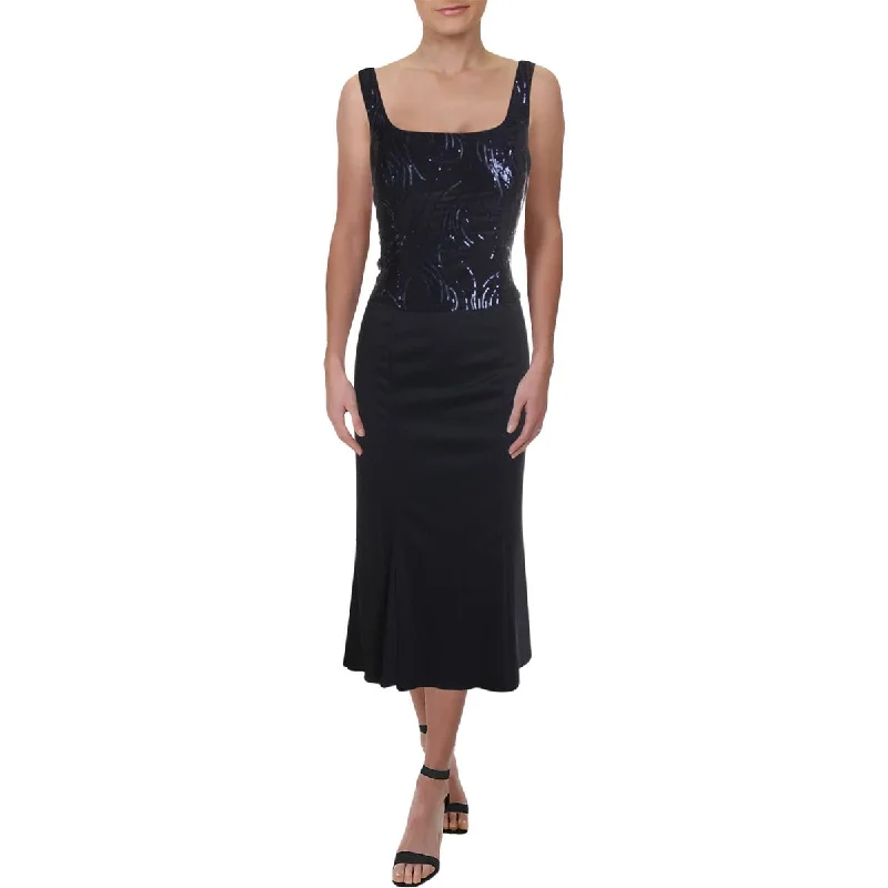 Floor-Length DressAlex Evenings Womens Sequined Sleeveless Cocktail Dress