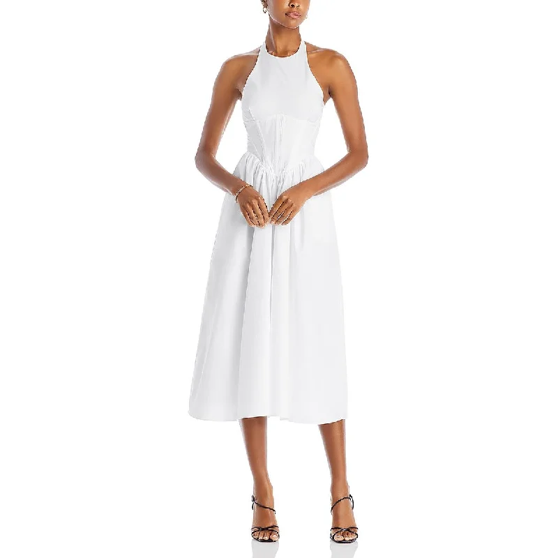 women's affordable dressesBardot Womens Kylen Poplin Halter Midi Dress