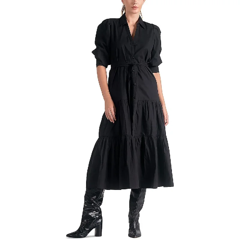 Floor-Length DressElan Womens Cotton Below Knee Midi Dress