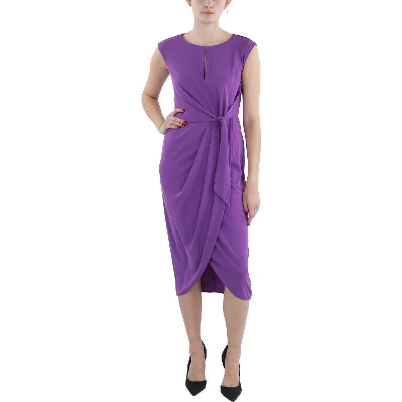 women's long-sleeved dressesLauren Ralph Lauren Womens Midi Sleeveless Evening Dress