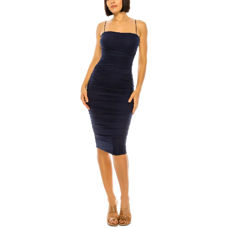 women's high-low dressesB. Darlin Womens Juniors Ruched Knee-Length Bodycon Dress