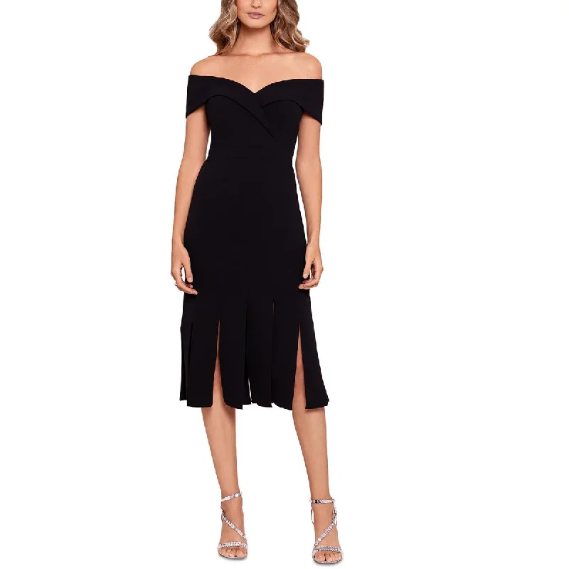 women's easy-to-wear dressesXscape Womens Semi-Formal Midi Cocktail And Party Dress