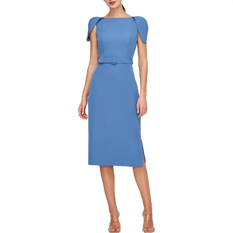 women's sleeveless dressesKay Unger New York Womens Ivette Cap Sleeve Knee-Length Midi Dress