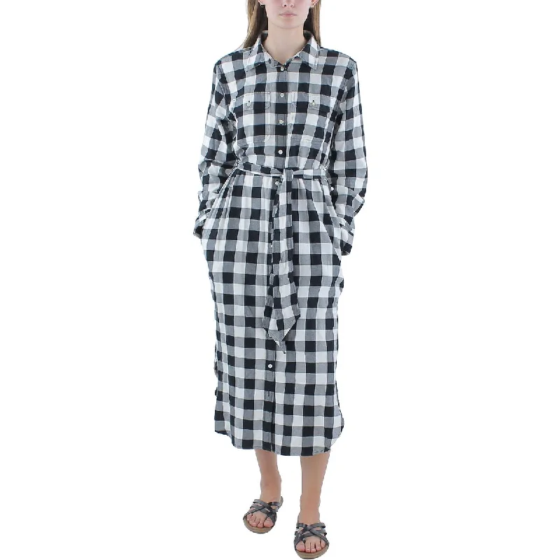 Cut-Out DressLauren Ralph Lauren Womens Plaid Midi Shirtdress