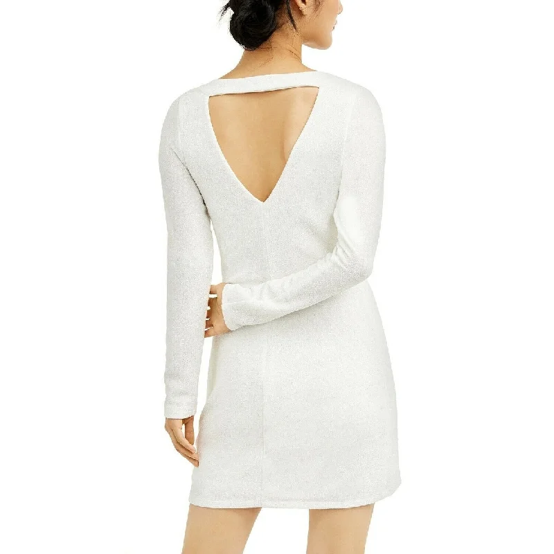 women's trendy dressesSpeechless Junior's Glitter Knit Bodycon Dress White Size 1