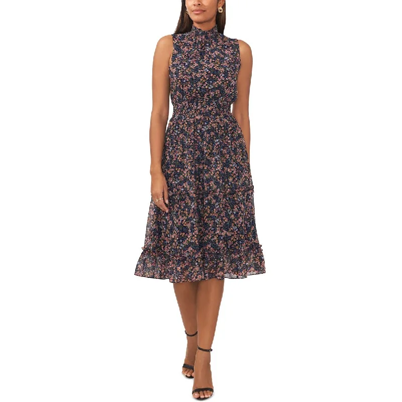 Formal DressMSK Womens Tiered Smocked Midi Dress