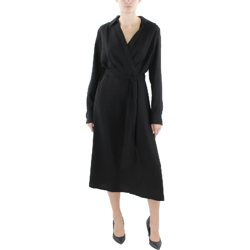 women's unique dressesLauren Ralph Lauren Womens Surplice Georgette Midi Dress