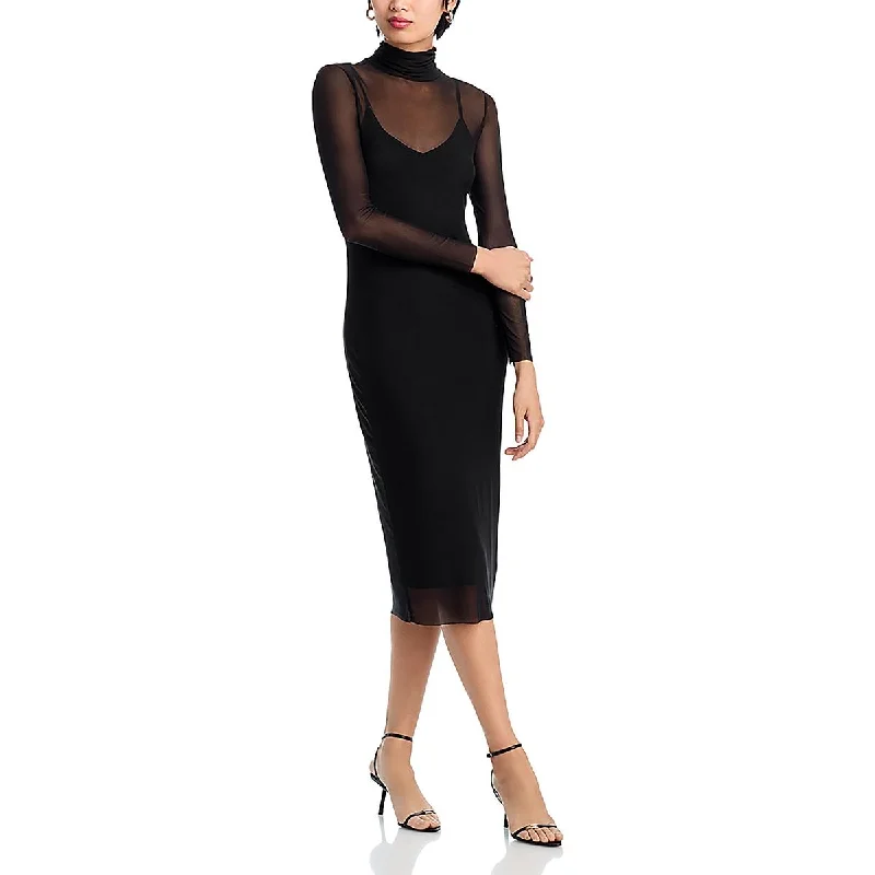 women's empire-line dressesSteve Madden Womens Vivienne Turtleneck Midi Cocktail And Party Dress