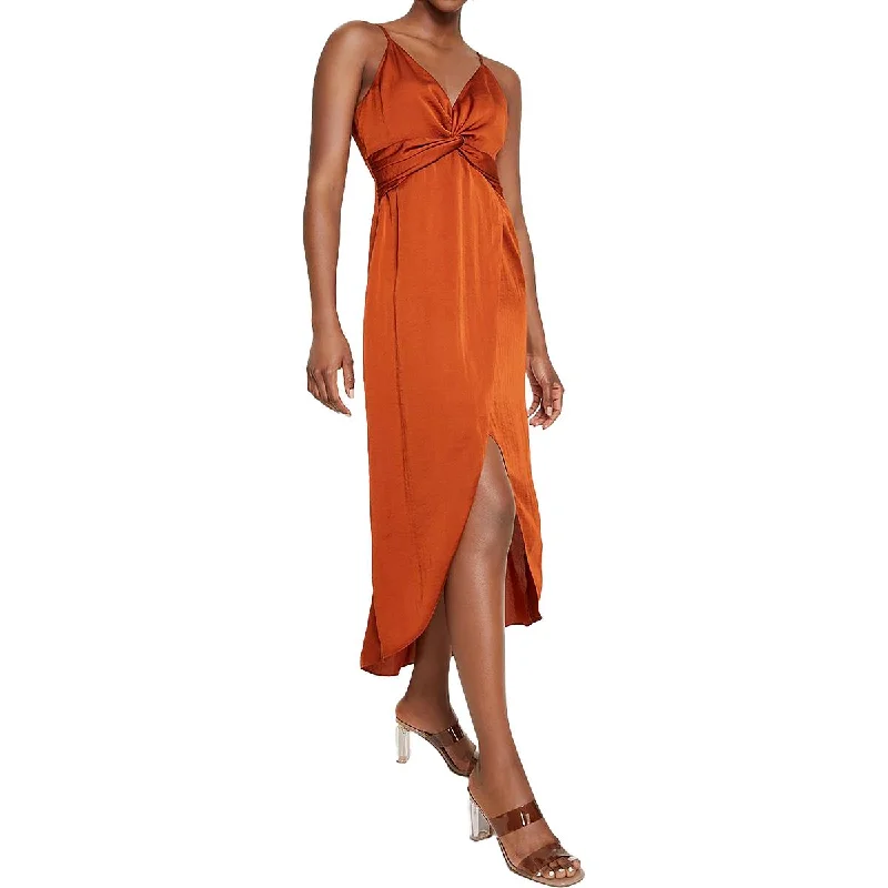 women's cocktail dressesBar III Womens Twist-Front A-Line Midi Dress