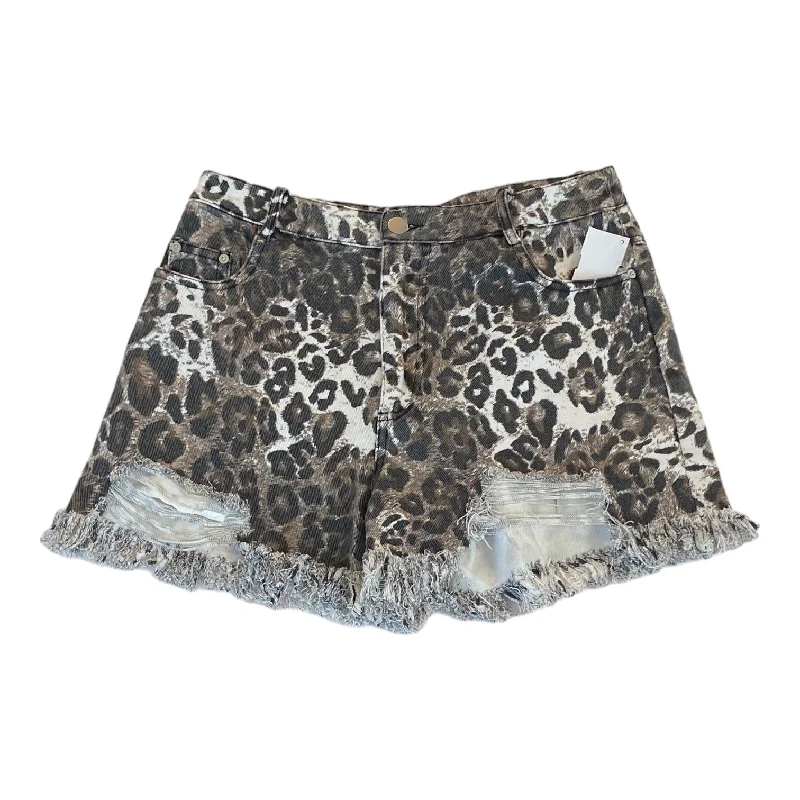 women's below-the-knee shortsAnimal Print Shorts KITTENISH, Size S