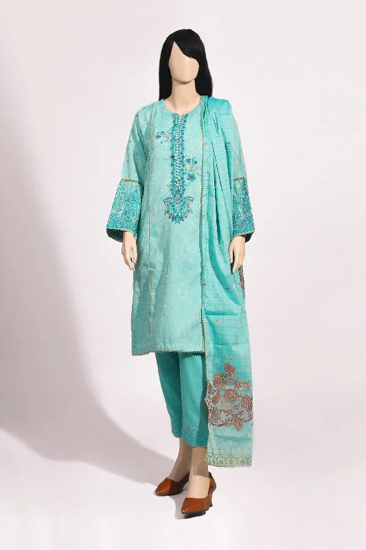 Luxury Emb Lawn Jacquard Stitched 3 Piece