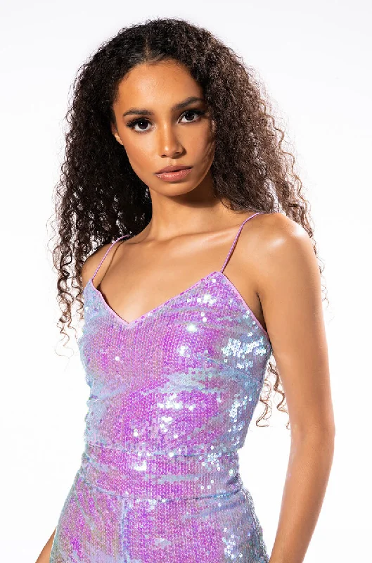 STARSTRUCK SEQUIN V-NECK TANK TOP