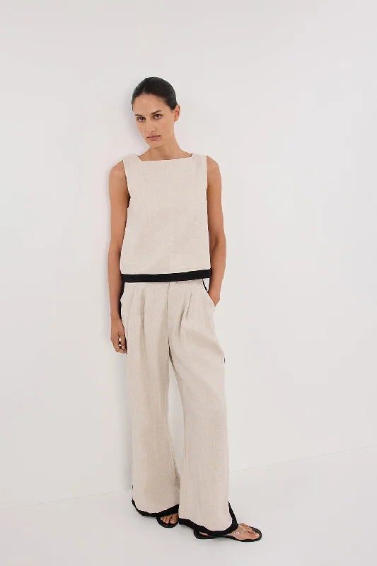 EBONY NATURAL LINEN PANT