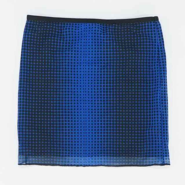 women's handmade casual skirtsBlue Polka Dot Mini Skirt