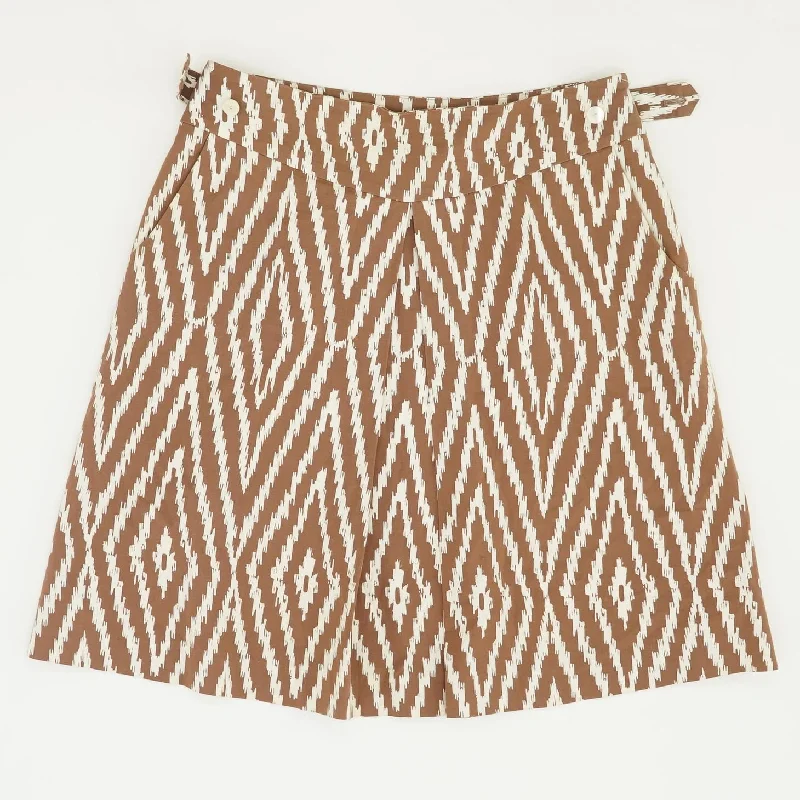 women's silk skirtsBrown Graphic Mini Skirt