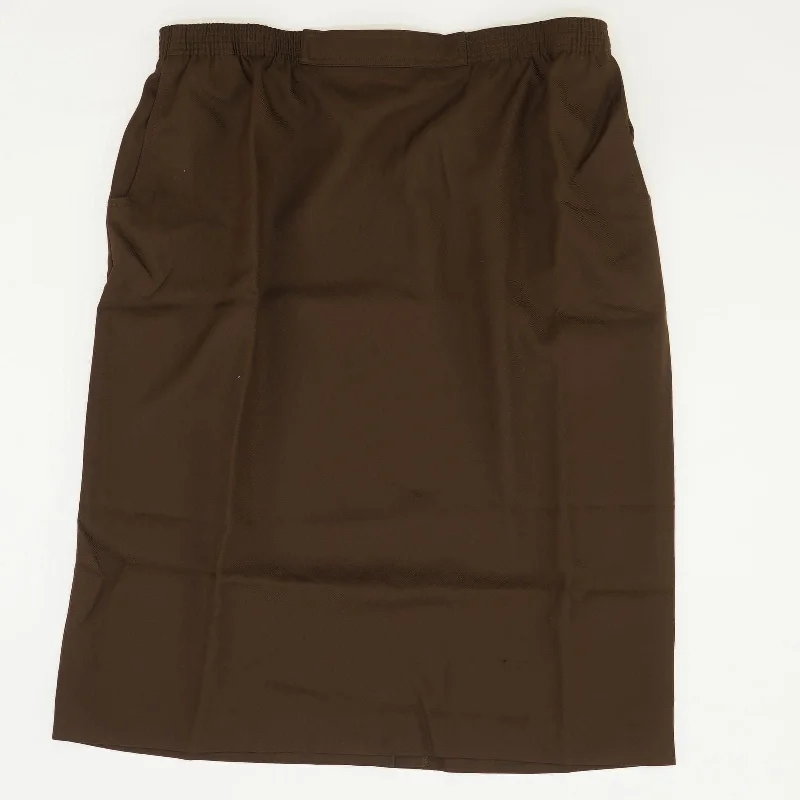 women's loungewear dressy skirtsBrown Solid Midi Skirt