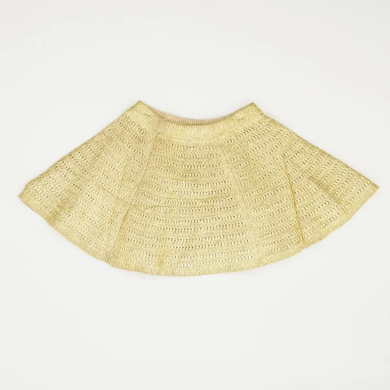 women's lace skirtsGold Solid Mini Skirt