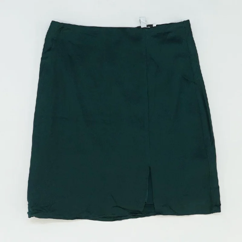 women's lightweight linen skirts for warm weatherGreen Solid Mini Skirt