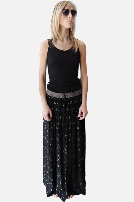 women's winter velvet skirtsMaxi Skirt - Print