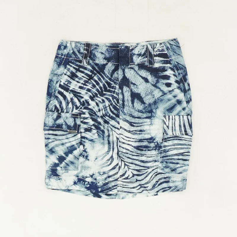 women's high-waisted skirtsNavy Animal Print Mini Skirt