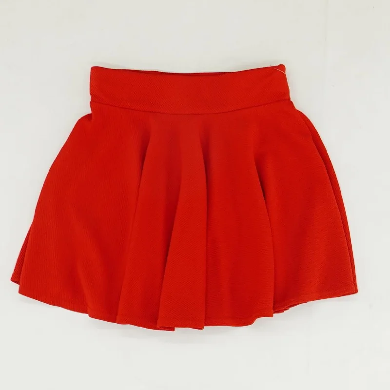 women's handmade casual skirtsRed Solid Mini Skirt