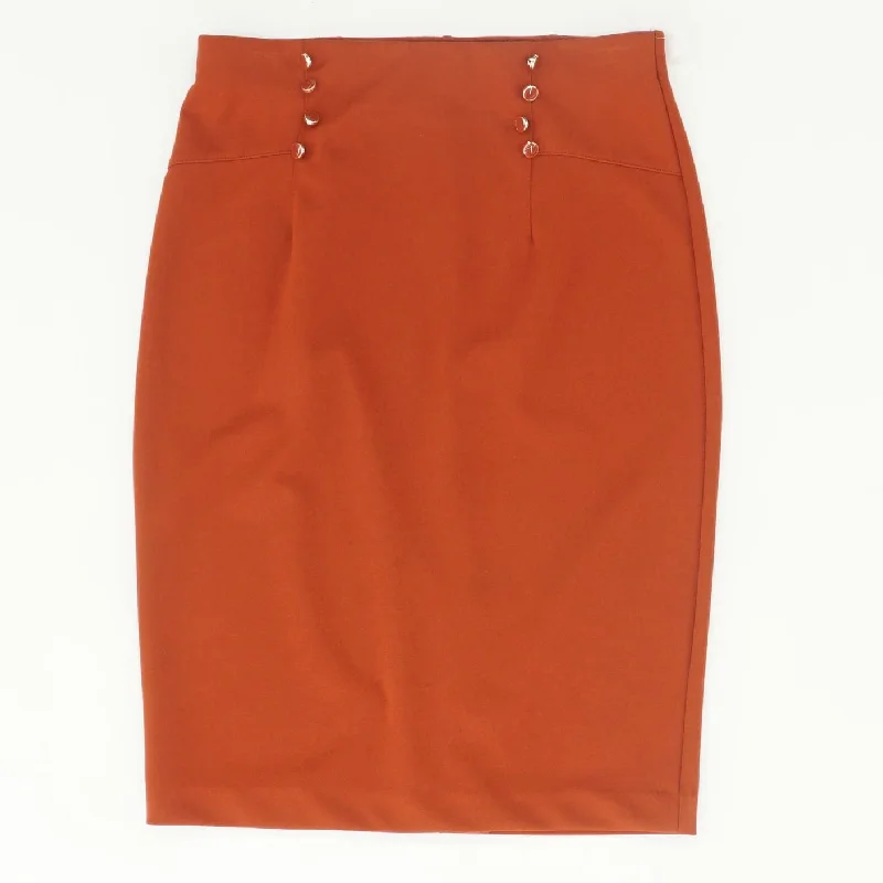 women's high-slit skirtsRust Solid Mini Skirt