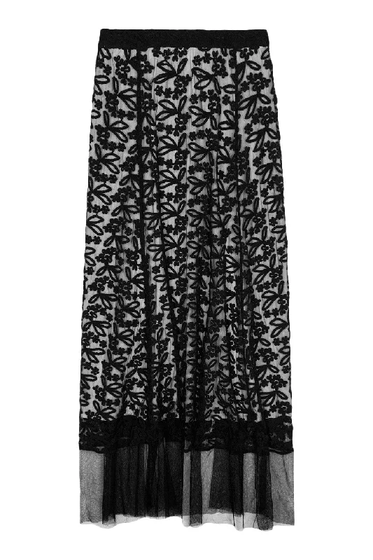 women's lace A-line skirtsThe Great Era Skirt in Black