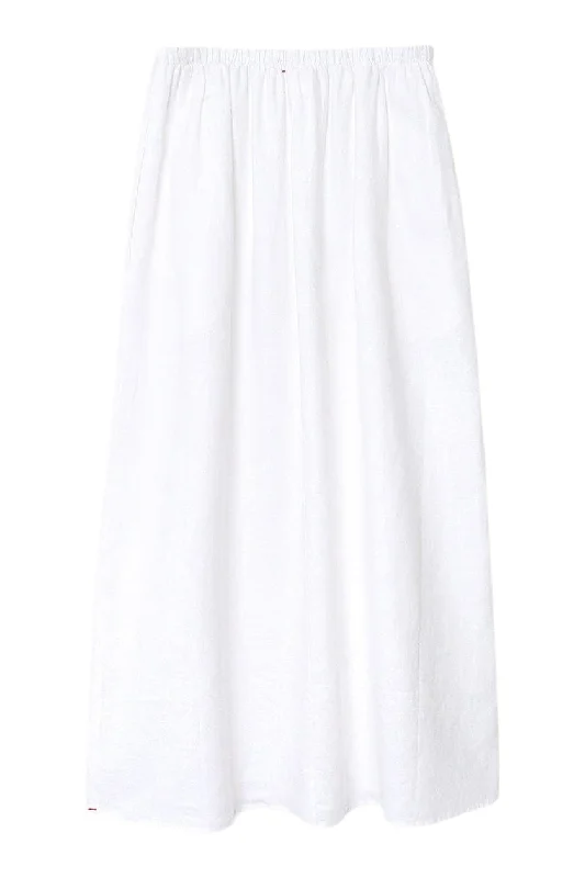 women's lightweight linen skirts for warm weatherXirena Loretta Skirt in White