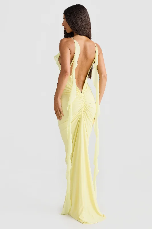 Silk DressDaniela Dress - Butter Yellow