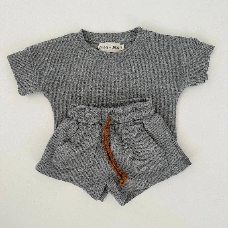 women's made-to-order dressesOakley Waffle Set in Grey