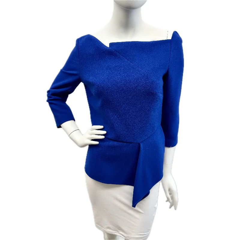 women's sheath dressesRoland Mouret Asymmetrical 3/4 Sleeve Top