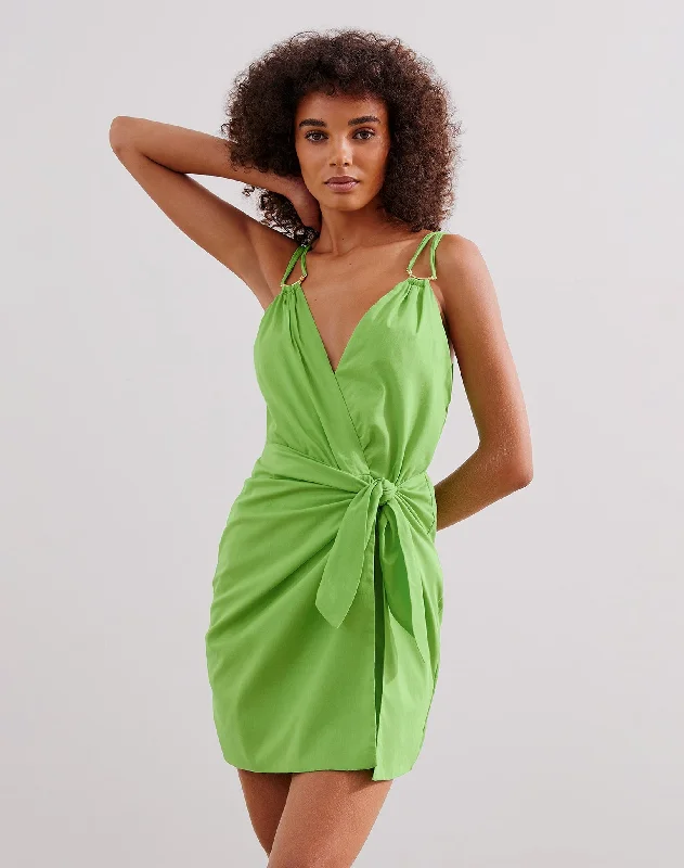 Formal DressShiso Short Dress (exchange only) - Acid Green