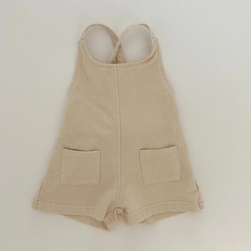 women's machine-washable dressesSummer Shortalls in Cream