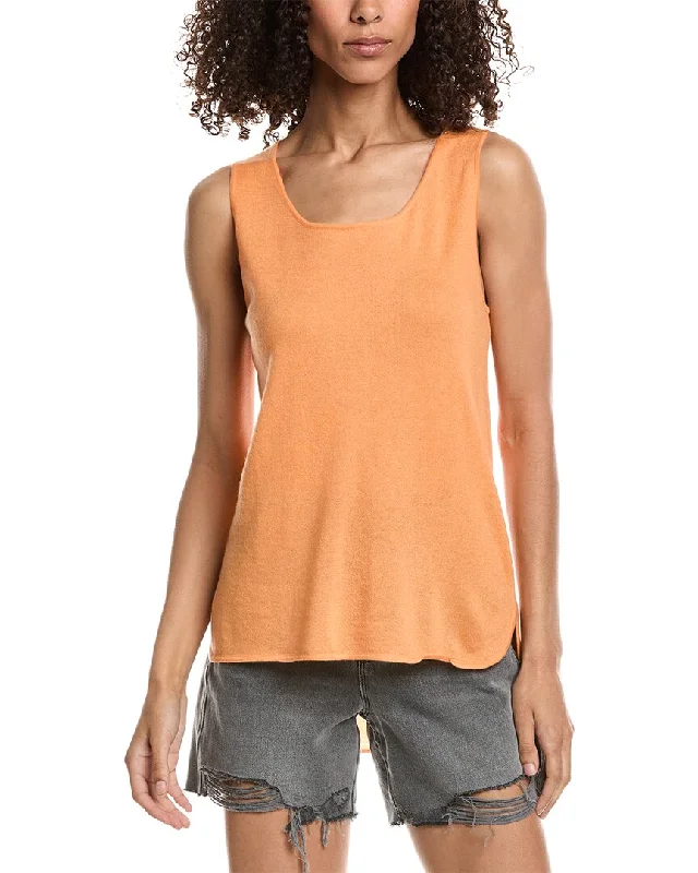 Colorful Casual SweatersInCashmere High-Low Cashmere Tank