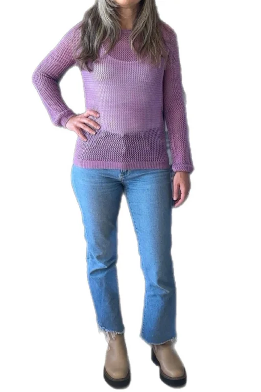 Flannel SweatersKnit Orchid Haze Sweater In Purple